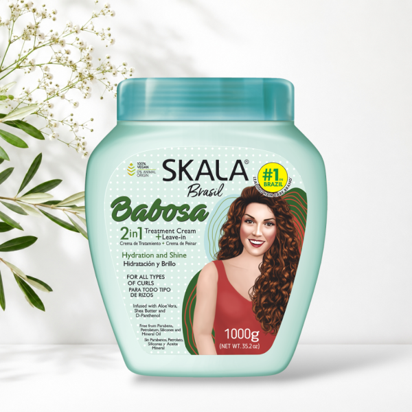 کرم حالت دهنده و آبرسان عمیق ساقه 2 در 1 موهای فر اسکالا Skala Expert Babosa 2 in 1 Hair Treatment Cream 1000g - Image 2