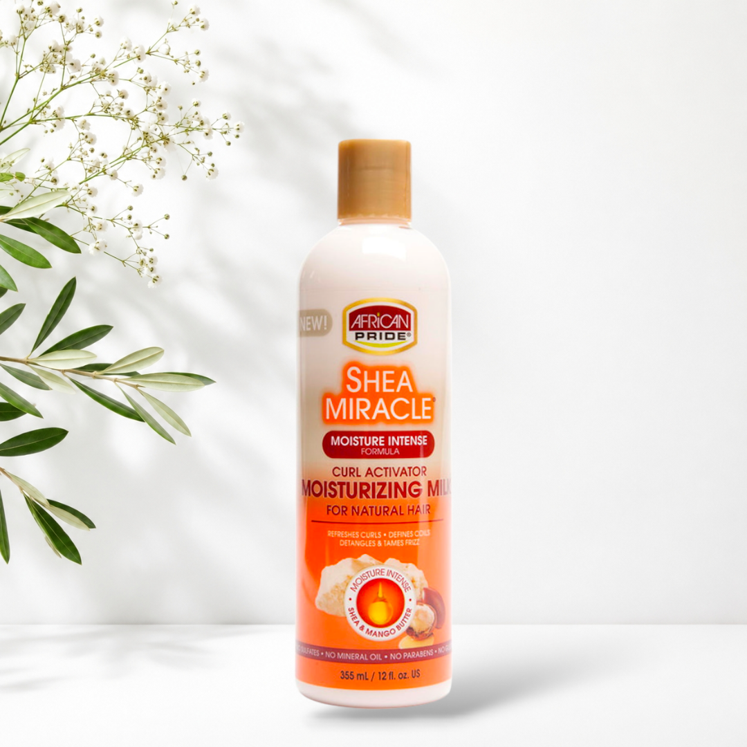 PhotoRoom-20260914_132233 اکتیویتور فعال کننده فر مو آفریکن پراید African Pride Shea Miracle Curl Activator Moisturizing Milk - Image 1