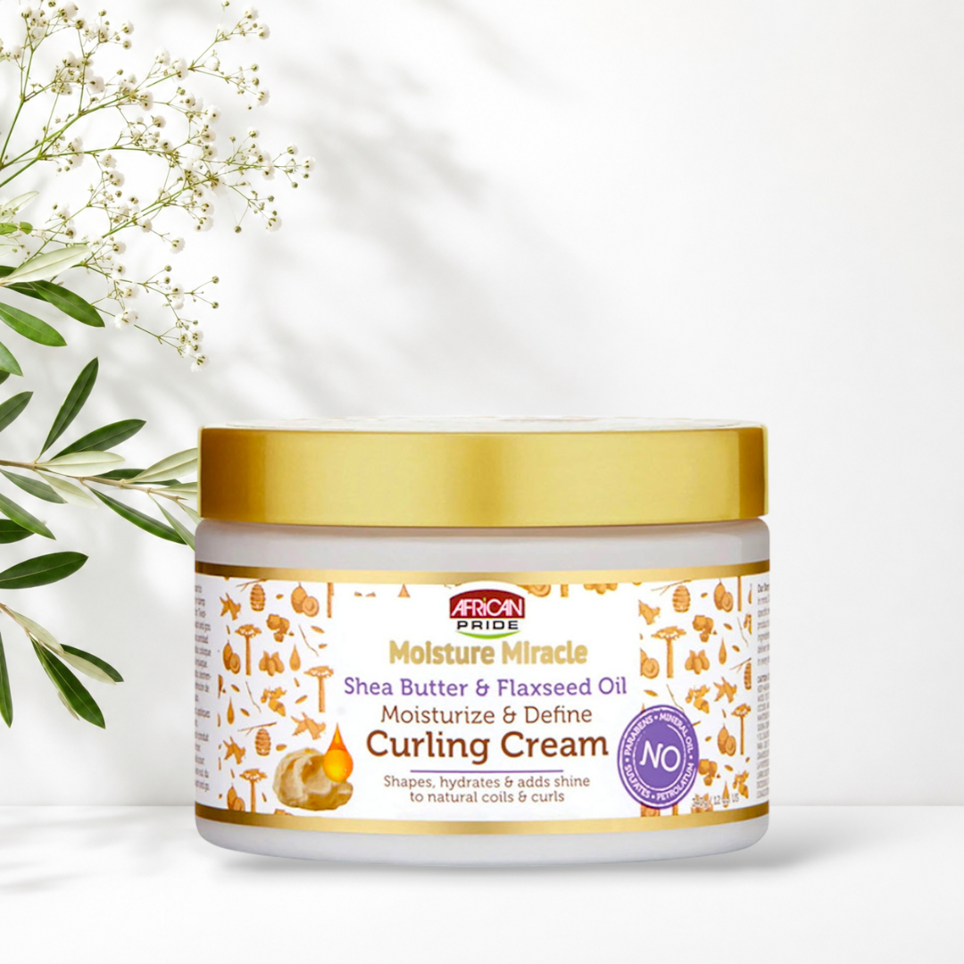 PhotoRoom-20260914_132325 کرم فر کننده آفریکن پراید African Pride Moisture Miracle Shea Butter & Flaxseed Oil Curling Cream - Image 1