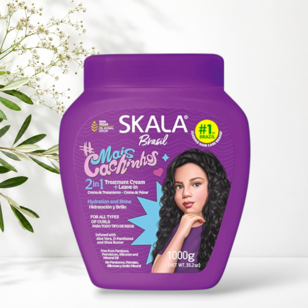 کرم حالت دهنده و آبرسان موی فر کودک 2 در 1 اسکالا 1000گرم Skala Expert Creme mais Cachinhos Curls Kids 2 in 1 Cream - Image 2