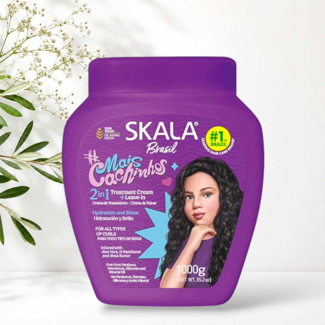 PhotoRoom-20260914_132708 کرم حالت دهنده و آبرسان موی فر کودک 2 در 1 اسکالا 1000گرم Skala Expert Creme mais Cachinhos Curls Kids 2 in 1 Cream - Image 1